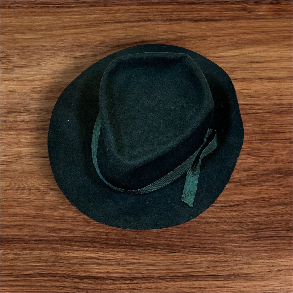 Broner B Bar H Crusher Bak Pakker 100% Wool Water Repellent Dark Green Hat Mens
